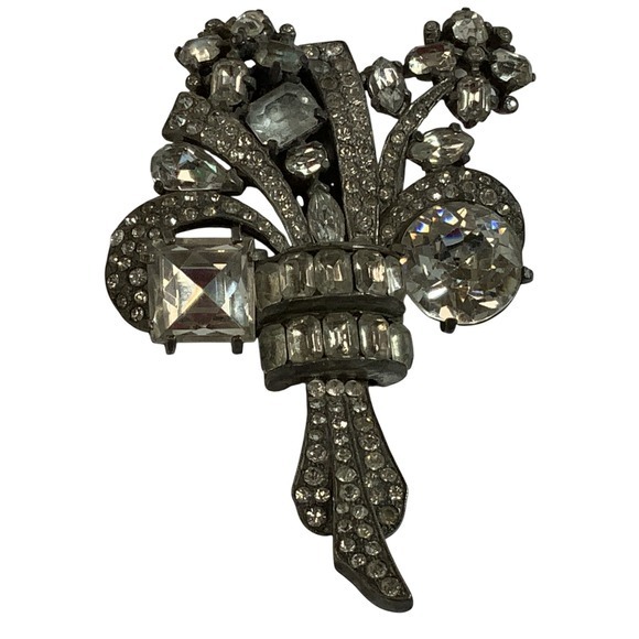 Eisenberg Original Bouquet Rhinestone Dress Clip - Picture 3 of 11